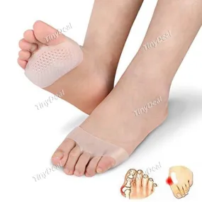 4 Pair Honeycomb Breathable Gel Metatarsal Pads Metatarsal Fracture Pain Relief Forefoot Supports Foot Care
