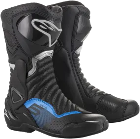 ALPINESTARS SMX-6 v2 Boots - Black/Gray/Blue - Vented - US 12.5 / EU 48 2223017-1178-48