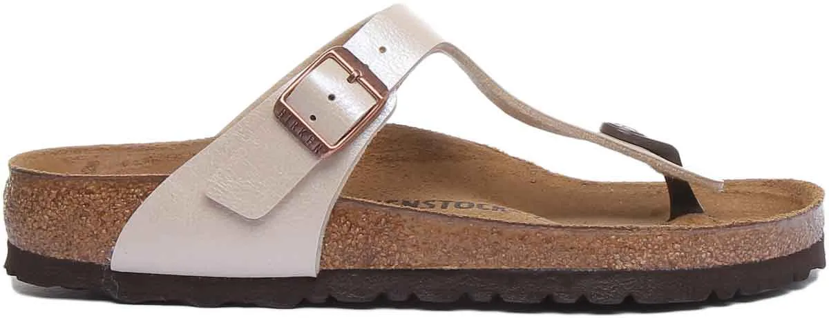 Birkenstock Gizeh In Cream For Women