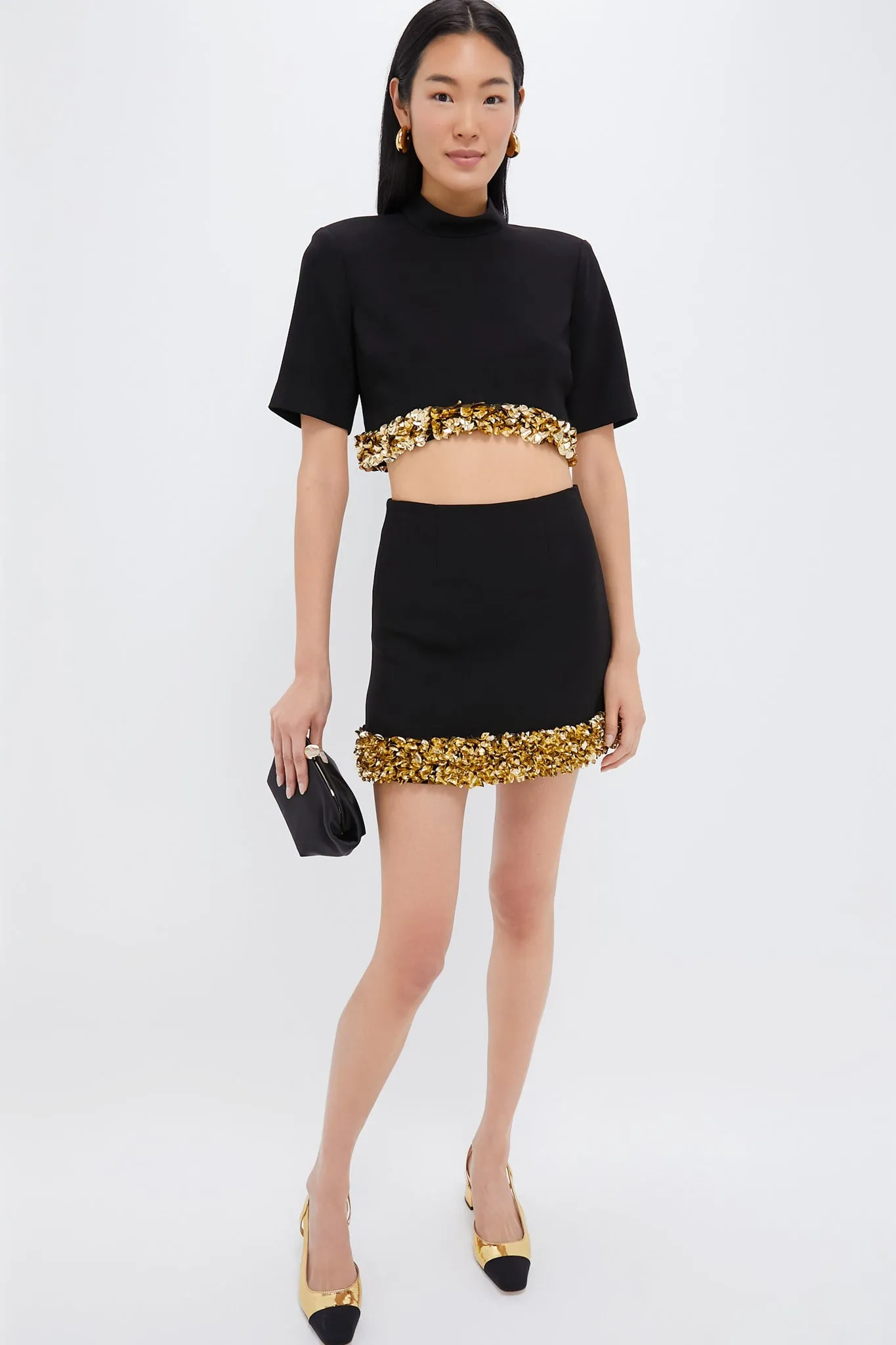 Black Jalen Cropped Top