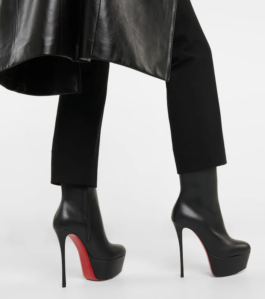 Christian Louboutin Dolly Booty Alta 160 leather platform boots