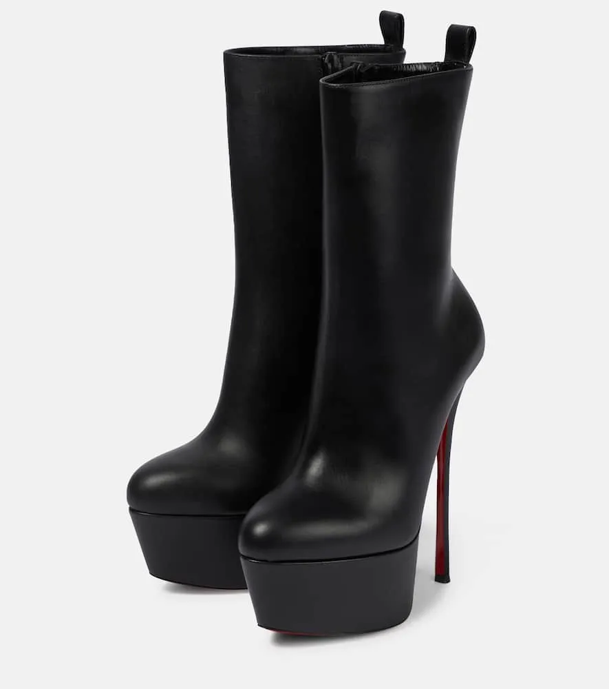 Christian Louboutin Dolly Booty Alta 160 leather platform boots
