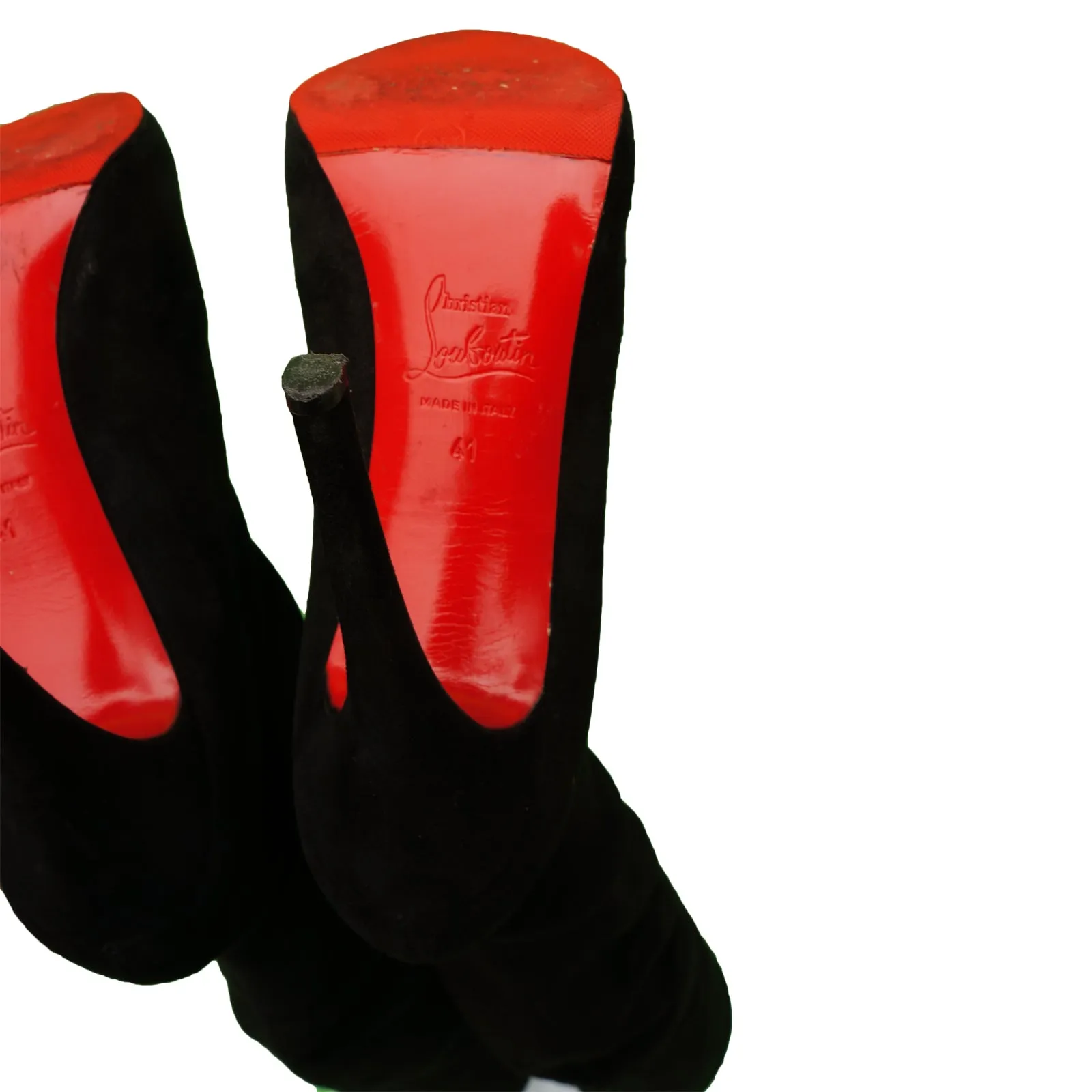 CHRISTIAN LOUBOUTIN MONICA 120 SUEDE THIGH HIGH BOOTS