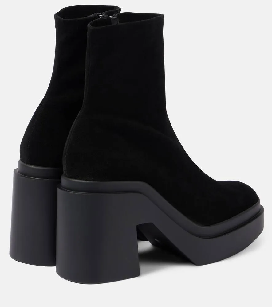 Clergerie Nina suede platform ankle boots