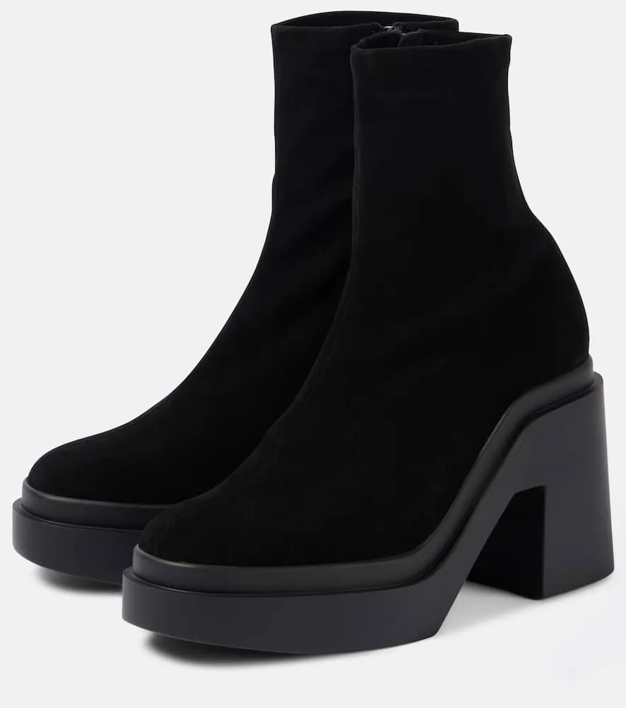 Clergerie Nina suede platform ankle boots