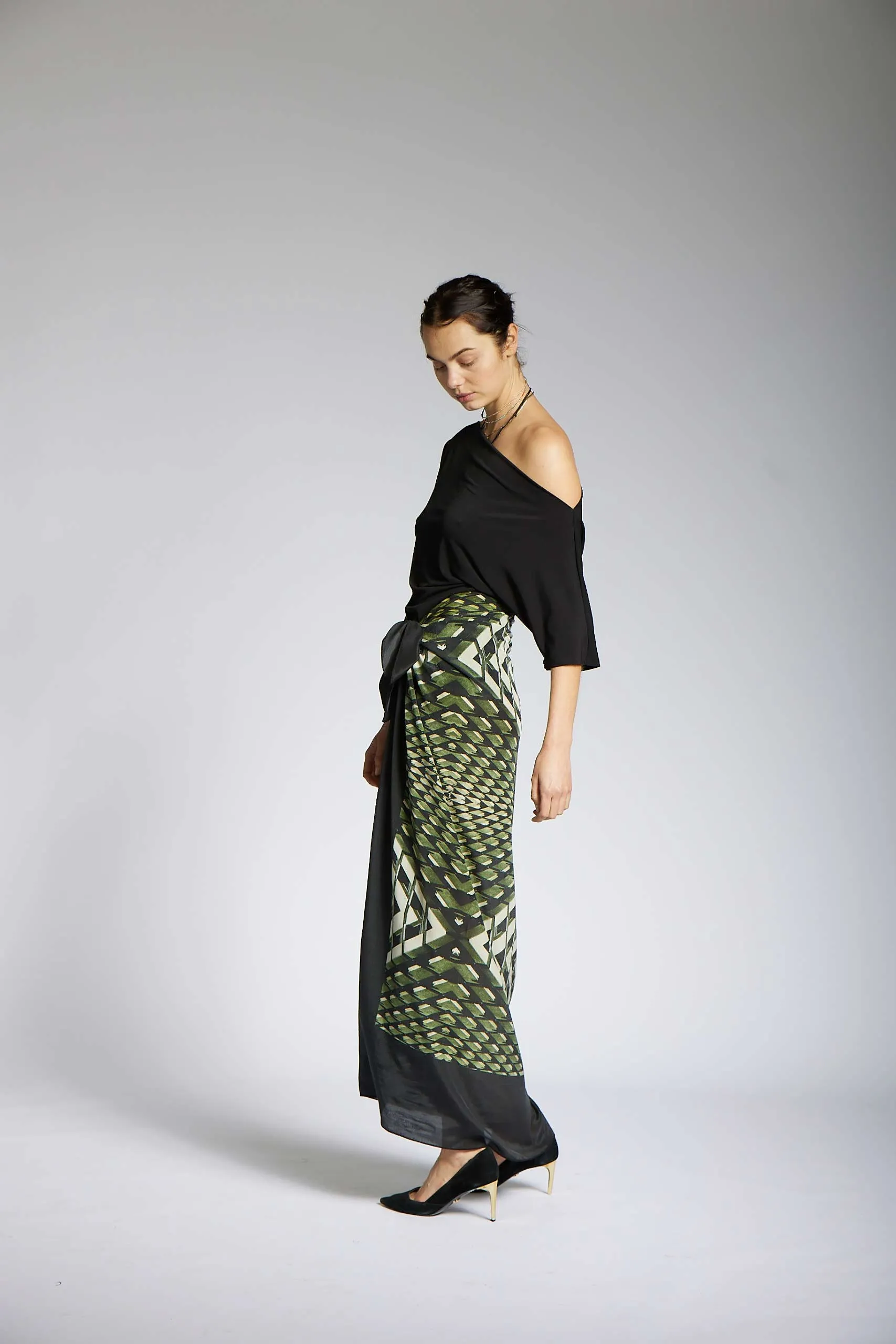 COCKTAIL SARONG SKIRT JUNGLE