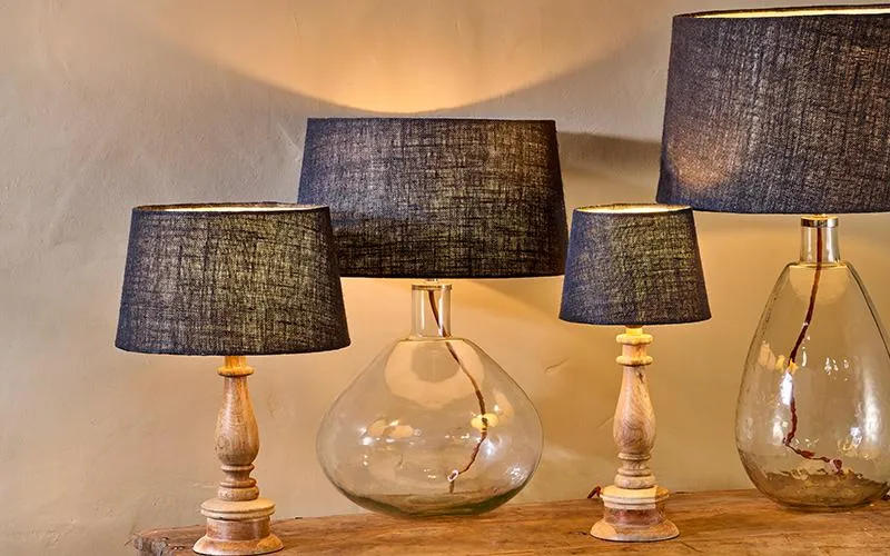 Dia Jute Lampshade - Ink