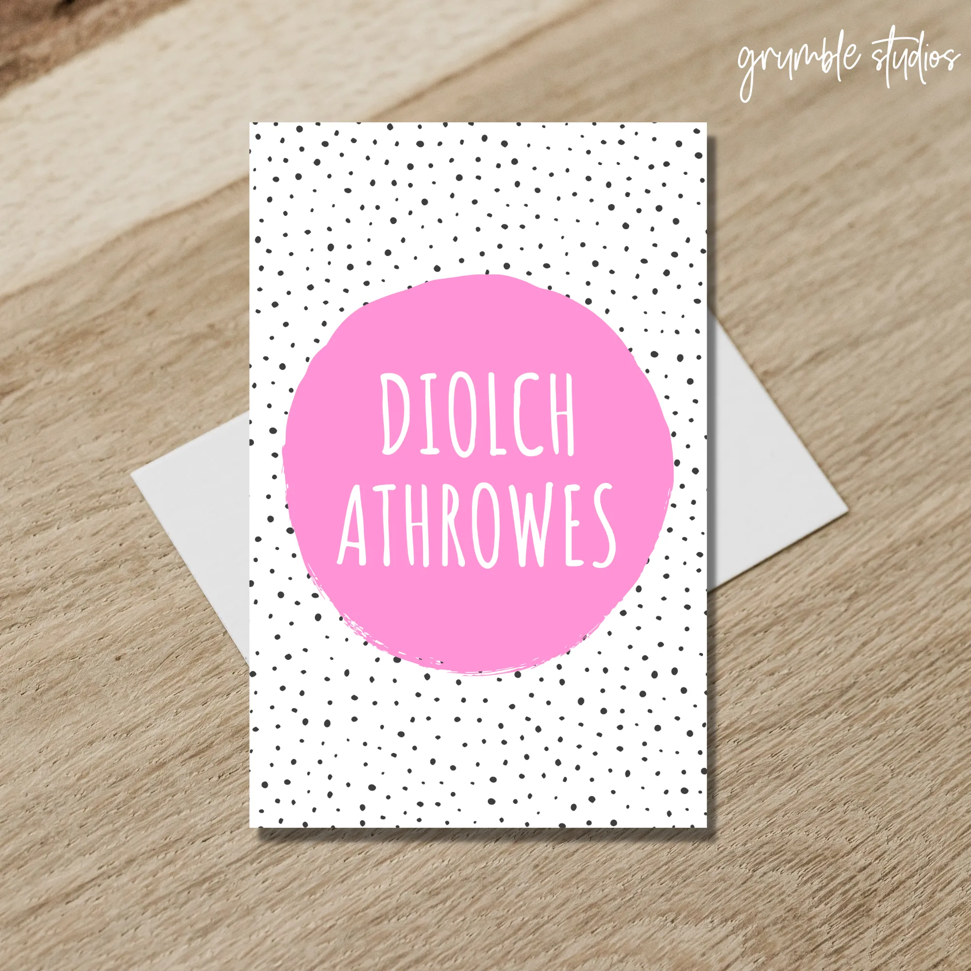 Diolch Athrowes Welsh Card