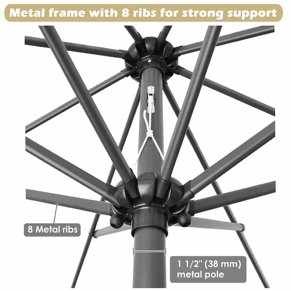 DIY 10 Foot Patio Outdoor Umbrella Tilt Color Options
