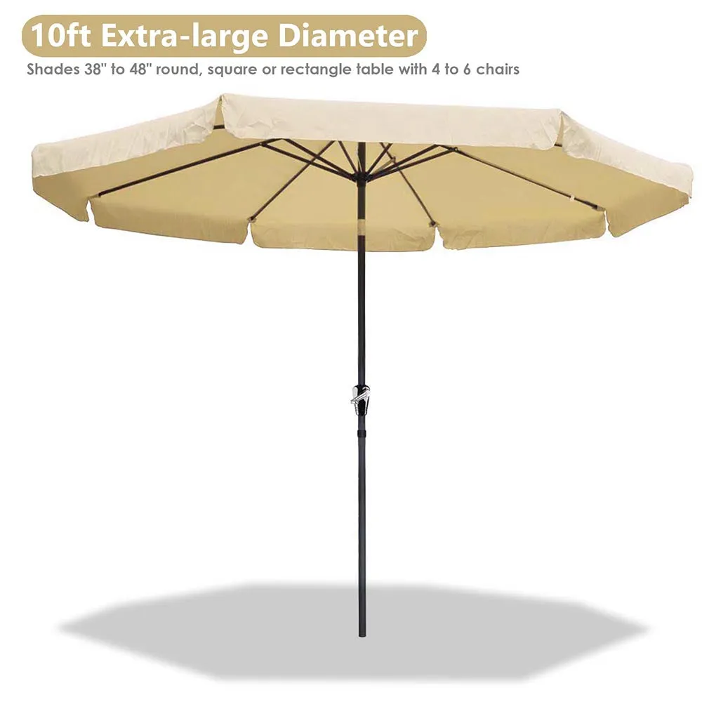 DIY 10 Foot Patio Outdoor Umbrella Tilt Color Options