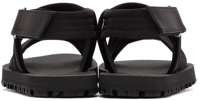 Dries Van Noten Black Strap Sandals
