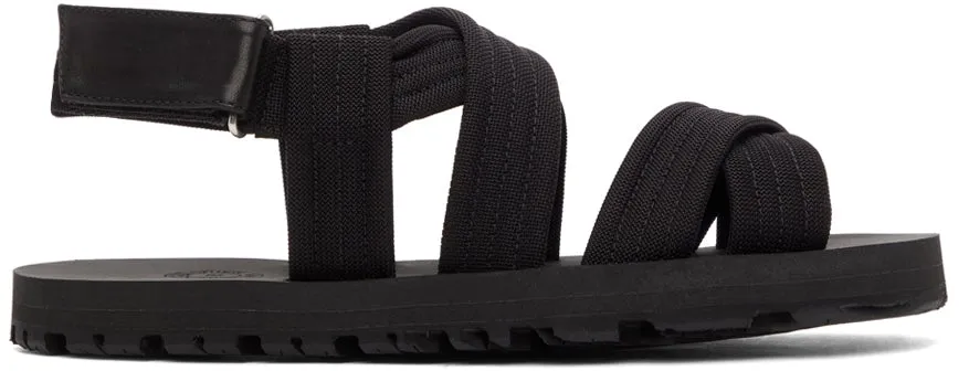 Dries Van Noten Black Strap Sandals