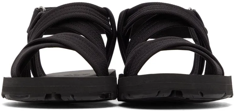 Dries Van Noten Black Strap Sandals