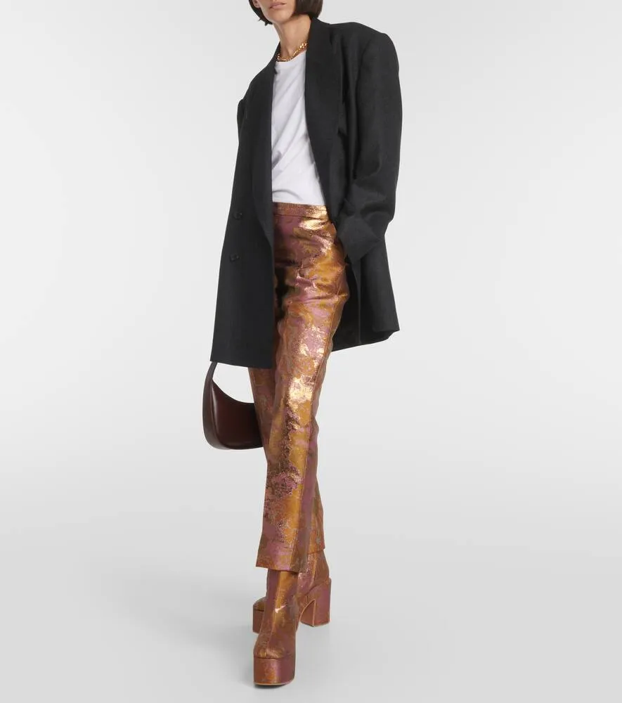 Dries Van Noten Jacquard platform ankle boots