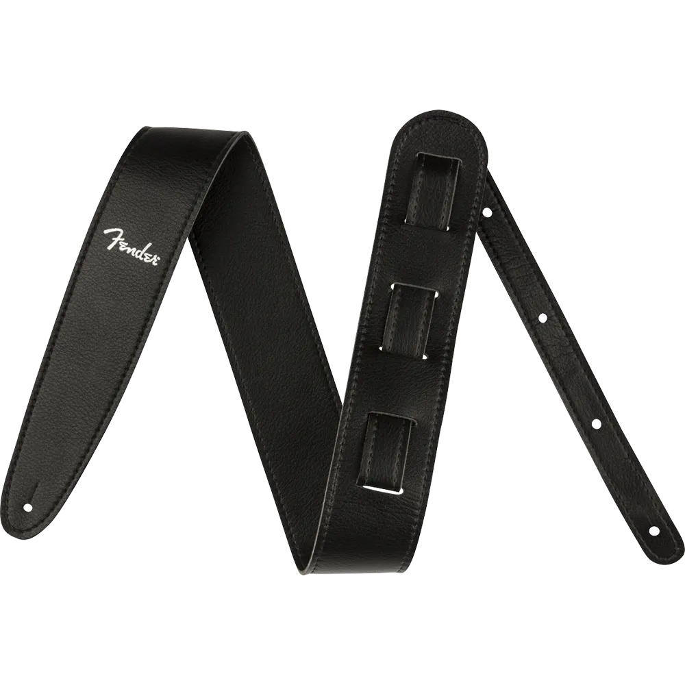 Fender Vegan Leather Strap, Black, 2.5"