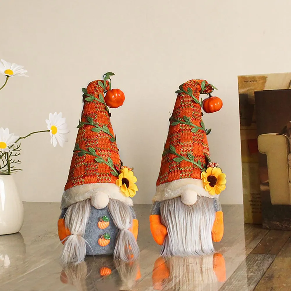 Halloween Gnome Decoration Faceless Plush Doll Dwarf Rudolph Doll For Halloween