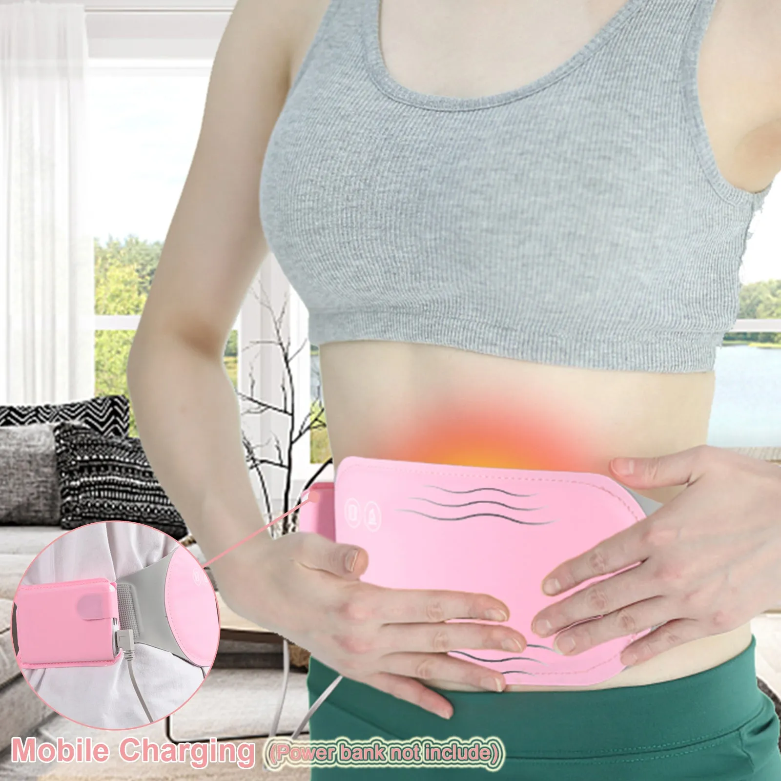Heating Pads for Cramps, LALASANI Electric Heat Menstrual Relief Pad (Without Power Bank)