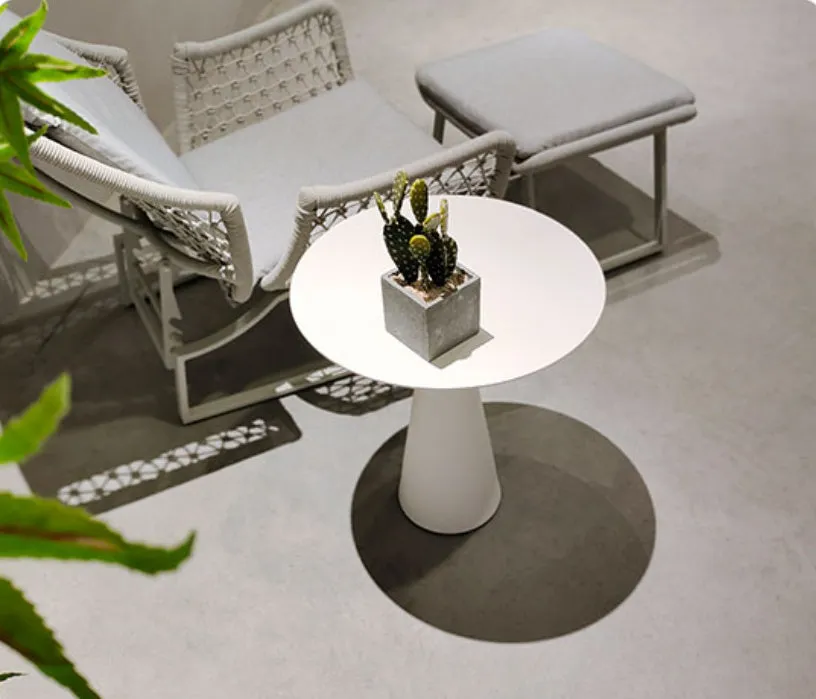 Infinity Outdoor Side Table - White or Grey Color