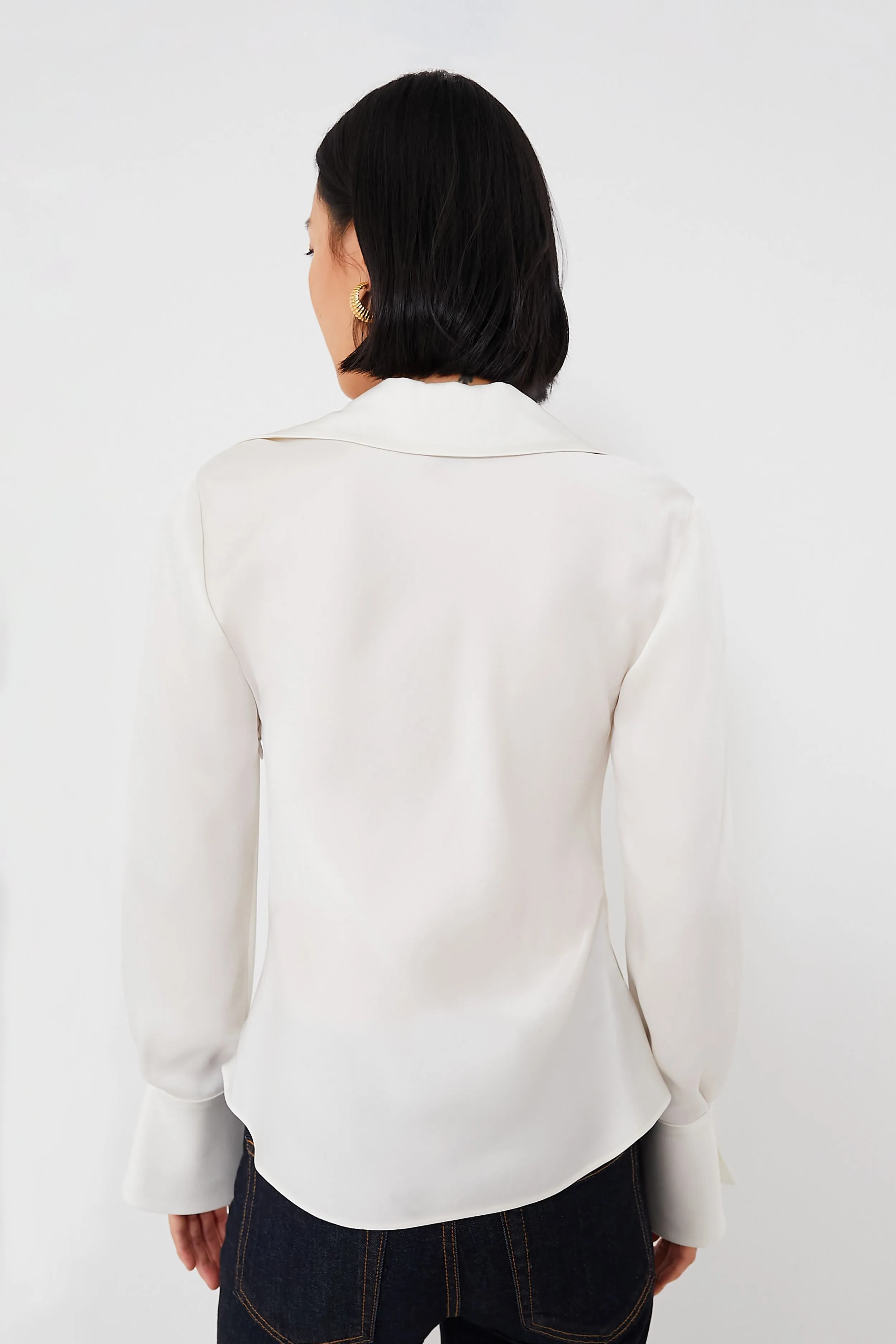 Ivory Symone Long Sleeve Cowl Neck Top