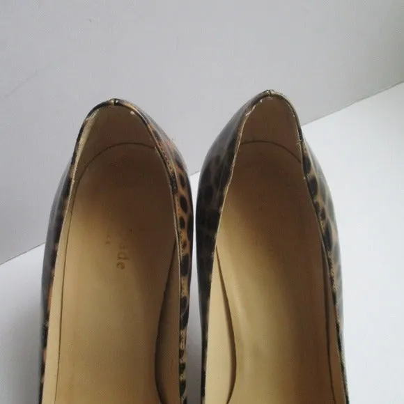 Kate Spade - Fun! Patent Animal Print Almond Toe Pumps