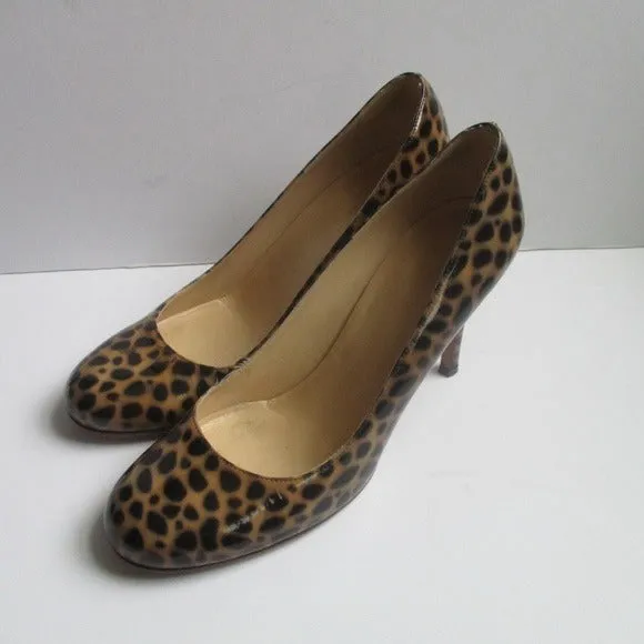 Kate Spade - Fun! Patent Animal Print Almond Toe Pumps