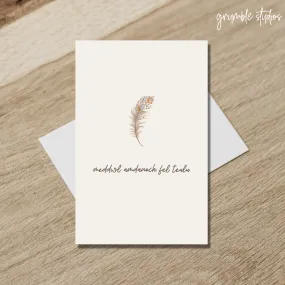 Meddwl Amdanoch Fel Teulu Welsh Card