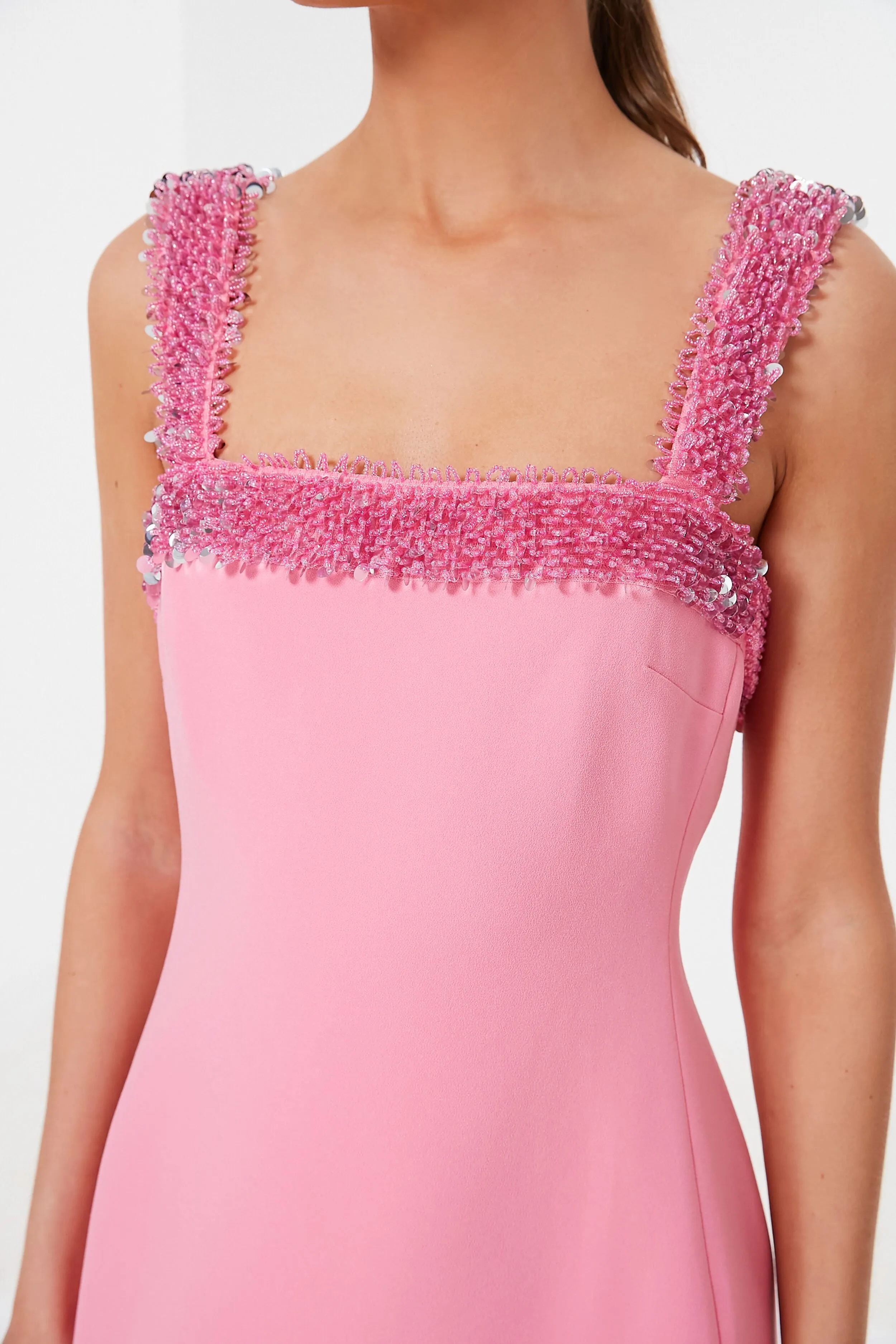 Nada Embellished Crepe Mini Dress