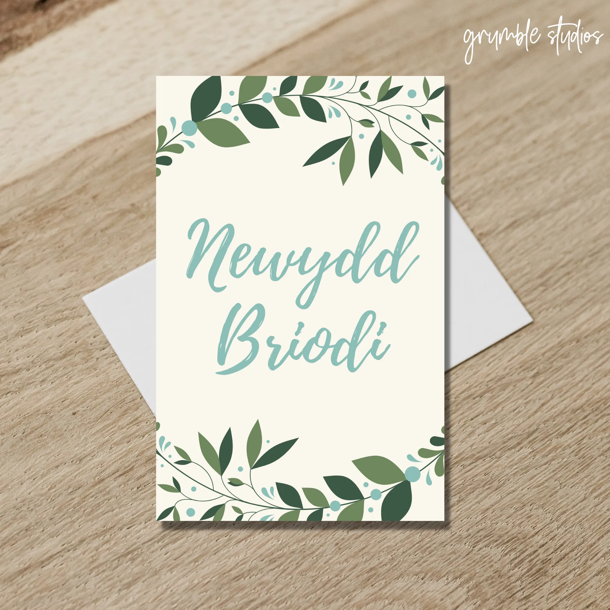 Newydd Briodi Welsh Card