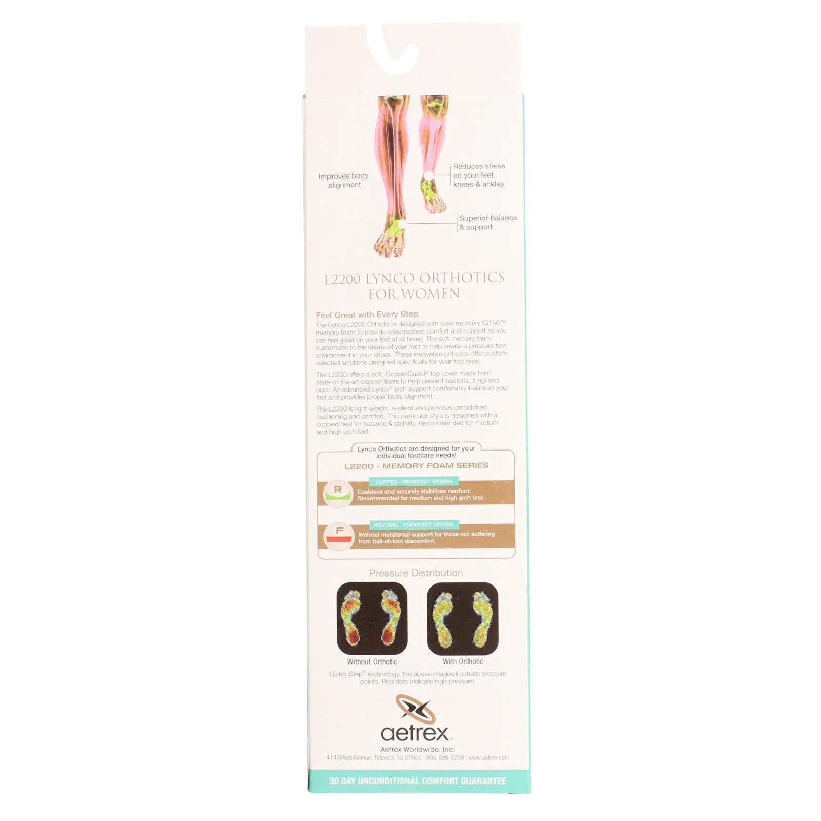 Women's Lynco by Aetrex, Memory Foam Ortho Cup/Neutral