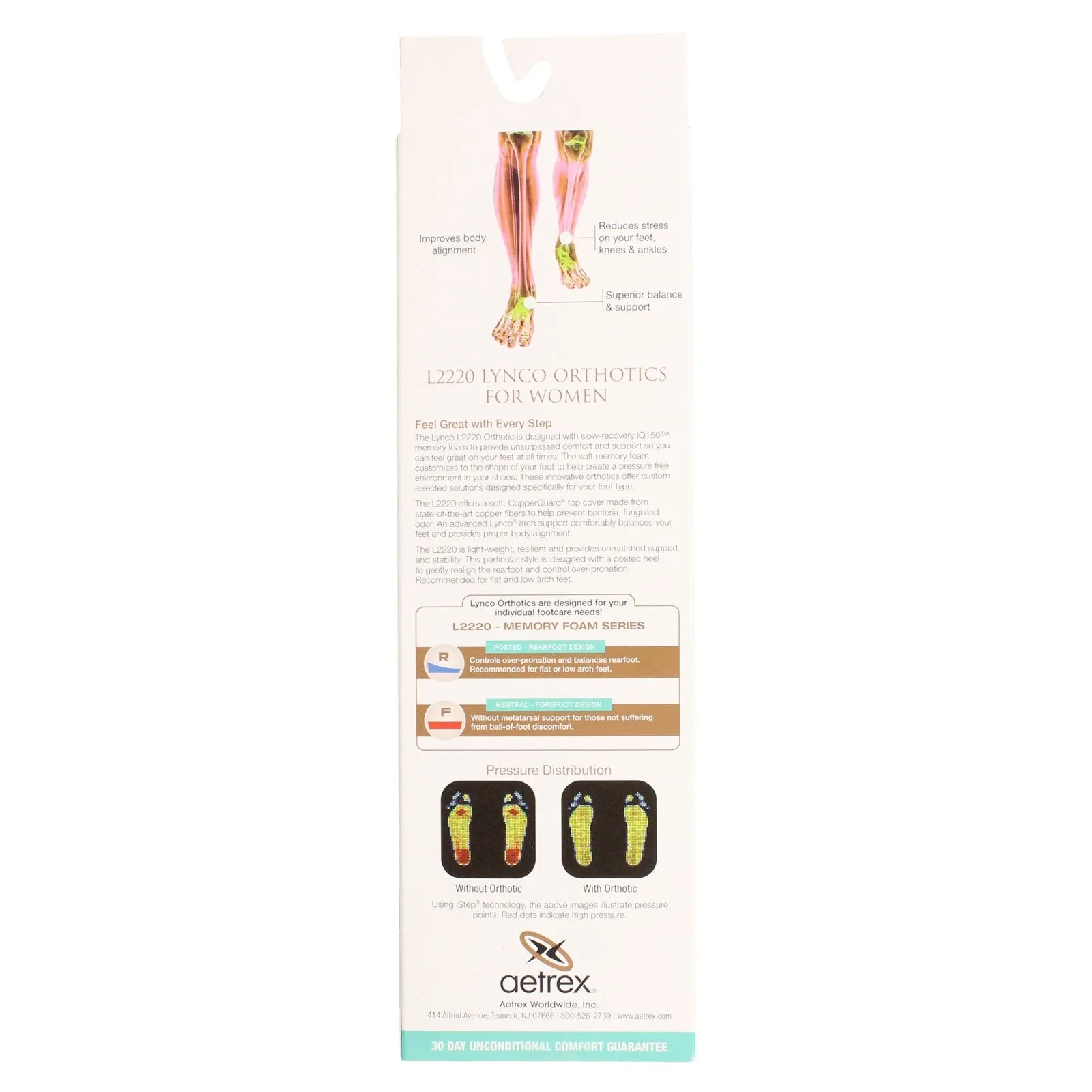 Women's Lynco by Aetrex, Memory Foam Ortho Post/Neutral